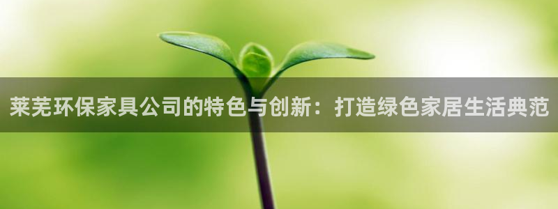 杏宇官网网站：莱芜环保家具公司的特色与创新：打造绿色家居生活