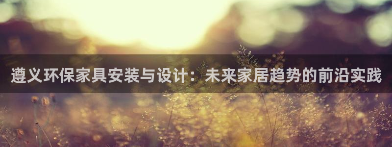 杏宇平台登录网址是什么：遵义环保家具安装与设计：未来家居趋势