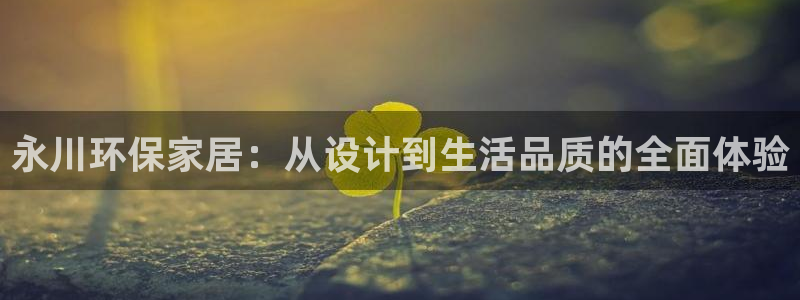 杏宇注册网址：永川环保家居：从设计到生活品质的全面体验