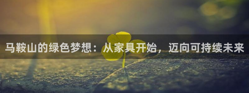 杏宇平台代理：马鞍山的绿色梦想：从家具开始，迈向可持续未来